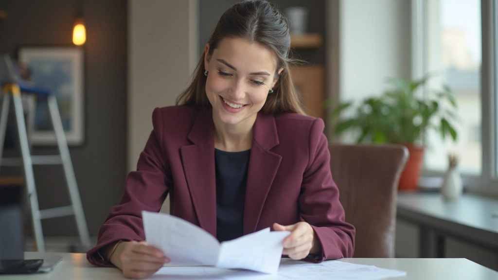 Профессиональный финансовый консультант проверяет инвестиционный портфель в офисе