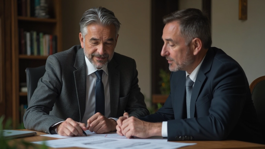 Financial professional preparing investment plan with client consultation